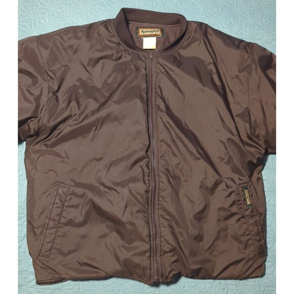 Vintage 80's Remington Jacket Full Zip Bomber Hunting Coat Outdoors Sz XL Brown - Picture 2 of 8